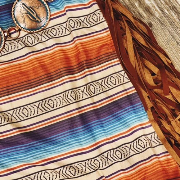 Western Fringe mini Skirt - Picture 2 of 2